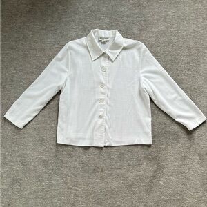 Briggs Petite Vintage White Buttondown Jacket